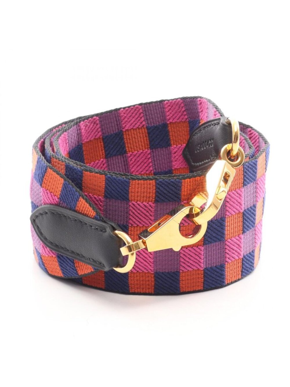Hermes Shoulder Strap Bandouliere Sangle Maxi Quadrille Blue Sapphir Anemone